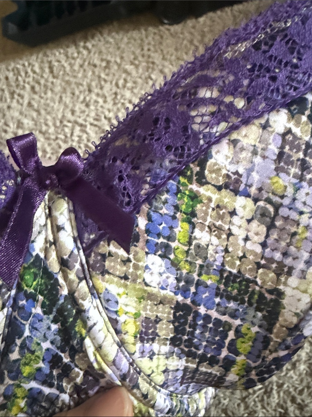 Comexim Plaid Underwire Moulded Balcony Bra - Picture 7 of 8